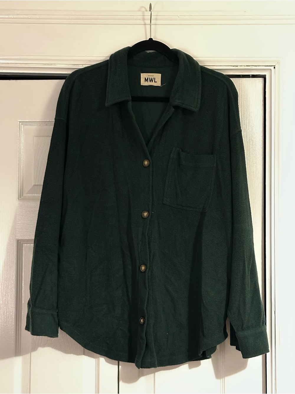 Women’s Dark Green Button-Up Shirt